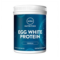 MRM Natural Egg White Protein Powder 엠알엠 천연 에그 화이트 단백질 파우더 리치 바닐라 12oz(340g), 1, 1개