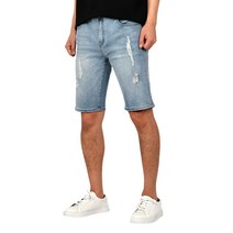 남자 여름 청 반바지 스판 빅사이즈 워싱진 HC008-5