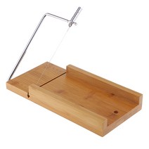 GHSHOP 케이크 초 음식을 위한 나무로 되는 스테인리스 비누 절단기 절단 도구도, 설명, 나무, 나무