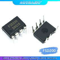 고출력 하이브리드 인덕션10pc FSD200 DIP-7 7 핀 전원 관리 IC 칩 LCD 인덕션 쿠커, 한개옵션1, 한개옵션0
