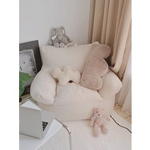 빈백소파2인용 대형 쇼파 빈백 게으른 싱글 소파 콩 가방 일본식 작은 아파트 발코니 다다미 침실 기숙사 거짓말 레저 의자, [10] [Single-Large] 옐로우 코튼 린넨
