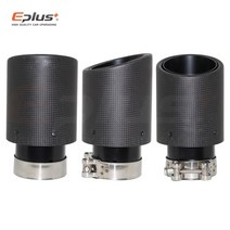 소리박 가변 가상 배기 car mat 탄소 섬유 시스템 머플러 파이프 팁 컬 유니버설 블랙 스테인레스 머플러 장식 akrapovic, 63mm-114mm