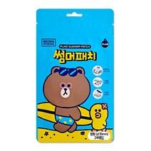 NEW 라인프렌즈 브라운 썸머패치 24 매입 모기퇴치제, 3개