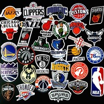 [그래피티] 캐리어스티커 세트 25매 30매 노트북 맥북 캠핑 오토바이 차량 스쿠터 헬맷 자전거 슈프림 스트릿 캐릭터 핸드폰 트래블 꾸미기 방수 브랜드, 31매, 46 NBA 농구팀+보관지퍼백로고