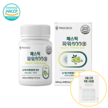 매스틱600 그리스산 매스틱검 메스틱검 키오스섬 매스틱나무 수액 양배추 브로콜리 치커리 프락토 올리고당 유산균 히알루론산 알로에베라겔분말 사은품 알약케이스 증정, 1통, 60정