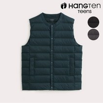 행텐 주니어 남아 라운드넥 경량 패딩 조끼-PI8N071480249