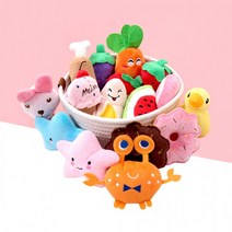 이갈이 애구애구 애착 인형 강아지 장난감, 삑삑 친구들 주황당근