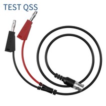 오실로스코프 측정기 디지털 휴대용 분석기 q.70044용 qss 절연 100cm bnc 수-4mm stackable 바나나 플러그 저손실 동축 케이블 테스트 리드 커넥터, 없음
