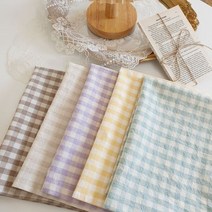 [H] 체크 키친크로스 면 테이블매트 5color, 민트