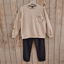 [JCB주니어] @ 남여공용 등나염 포켓 옆트임맨투맨 면혼방 조거 츄리닝세트 ~~ 편한핏~JBS8Q503BM