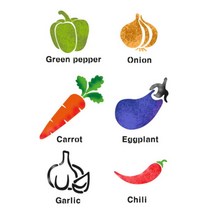 [바보사랑] 스텐실 도안(ST-2011) 야채들, 상세 설명 참조