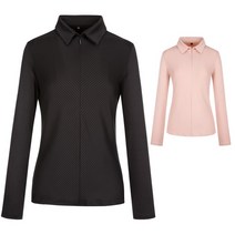 [골프공장] 여성골프티셔츠 자크 사선 골지 스타일 골프티 스판 기능성 여성골프웨어