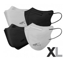 테디 얼큰이 새부리형마스크 특대형 100매 블랙 그레이 무통증귀끈특허, 3D 입체형, 블랙100매