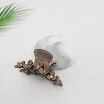 프랑스핀 파스텔톤 큐빅 포인트 플라워 8 cm 반묶음 헤어 집게핀