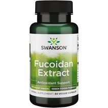 스완슨 후코이단 추출물 면역 체계 기능을 촉진하는 허브 보조제 500mg 60 베지캡슐, 1팩