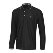 남성 국산 간절기 골프웨어 긴팔 카라 티셔츠 YD-KAAG-663-블랙