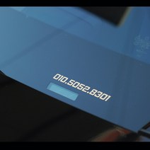 심플한 번호만있는 전화번호스티커 주차번호, 10cm각진체(검정)