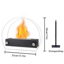 집에서도 불멍으로 하루를 마무리하세요 Portable Fire Pit Tabletop Fireplace Alcohol Fireplace Bio Eth, 01 as pictures