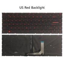 미국/스페인 SP MSI GF63 8RC 8RD MS-16R1 MS-16R4 GF65 얇은 9SD 9SE 10SD 10SE MS-16W1 GS65 PS63 MS-16S1 백라이트, US Red backlit
