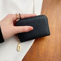 시크벤 여성 가죽 카드지갑 지퍼형 동전 명함 수납 반지갑