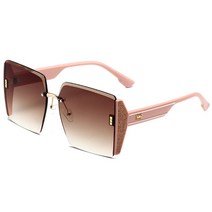 DFMEI 샤오디가의 베젤 썬글라스 패션 무테 안경 구미 명품 디프니 블루 선글라스