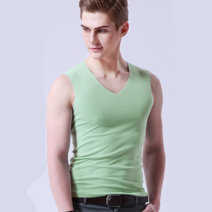 베씨 남성 브이넥 심리스 나시 티셔츠 남자 이너웨어 런닝 쿨링 노라인 아이스 냉장고 냉감