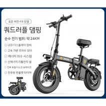 휴대용 접이식전기자전거 소형 프리미엄 리튬배터리 구동 자전거 출퇴근 장거리, A. 표준 버전 - 6AH