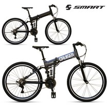 씨티크루저 스마트 풀서스펜션 알루미늄 접이식 MTB 자전거 MF26 (26형/ 시마노21단), 그레이
