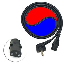 국산 컴퓨터 전원 파워 케이블 220V 전선 1M, 기본상품, 1개
