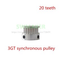 랫풀다운도르레 등운동 파워렉 가정용 20 이빨 3GT 동기 풀리 벨트 GT3 폭 6 mm 3D 프린터 액세서리, 01 Bore 4mm_01 Belt 6mm