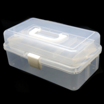 플라스틱 공구 정리대 부품함 가정용 공구함 파우치 정리함 다용도 부품 다이 정리 추천 적재함 이동식 공구통 못주머니 상자 가방 3단 소 중 대