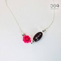 364day 925실버 럭비공 목걸이 남자목걸이 럭비 스포츠 어린이 은목걸이 엄마랑 아이랑커플 조카 선물 아동 비즈목걸이 사이즈 선택가능