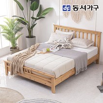 동서가구 네오 킨더 소나무 원목 퀸 침대 본넬매트리스 NEO934, 그레이