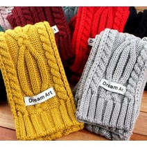 아리썬 여성 캐주얼 캐주얼 꽈배기 롱 쁘띠목도리 겨울 니트