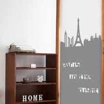 [바보사랑] is753_m-무점착유리시트_파리도쿄건물_유리문시트지[꾸밈], 타입선택:2.도쿄