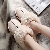 여성 따뜻한 털 안감 논슬립 스웨이드 슬리퍼 실내화 학교 방한 신 겨울 거실화 사무실