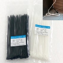 옥외용 케이블 타이 두꺼운 긴 100pcs, 200mm화이트