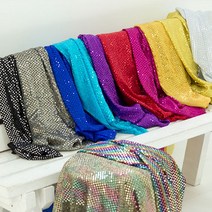 무대의상원단 - 4mm도트 반짝이 스판천 12칼러 리본천원단 행사의류천원단 n, 7.핫핑크