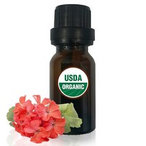 USDA 오가닉 센티드 제라늄 꽃 오일 10ml - 유기농 에센스 오일 100%