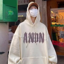 오버핏 ANDN 밍크 기모 후드티