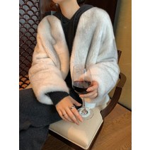 하이퀄리티 수입 밍크 노카라 퍼 자켓 후리스 코트 숏 크롭 인조 페이크 홈쇼핑 솜사탕 미시룩 30대 40대 50대 에코 무스탕 모피