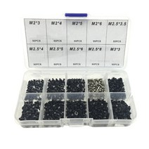 500pcs 노트북 범용 스크류 교체 키트 M2 M2.5 M3 Lenovo Toshiba 게이트웨이 삼성 HP IBM Dell Dell Acer Asus, 검은 색