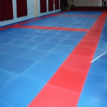 장판닷컴 100 X 100 대형 퍼즐 운동 놀이방 홈트 냉기차단 매트, 19T - 빨강+파랑