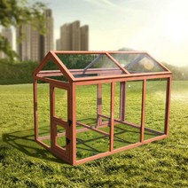 원목 닭장 만들기 병아리 토종닭 망 토끼 새집 그물망, B형 플랫탑 런닝 케이지 L대형