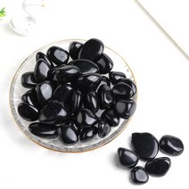 1 pc 대형 10-30mm 천연 크리스탈 황수정 자수정 자갈 석영 미네랄 표본 치유 돌 수족관 홈 장식 선물, 흑요석, 1개