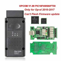 자동차진단기 opel op com 1 70 플래시 펌웨어 업데이트용 opcom v5 opel op com pic18f458용 자동차 진단 케이블은 obd 2 obd2 자동 도구, v1.99