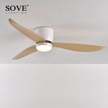 실링팬 천장 선풍기 캠핑 실링펜 씰링팬 sove 현대 led 팬 조명 조명 팬 램프 팬 원격 제어 장식 침실홈 220v, 흰색과 밝은 나무, 44인치