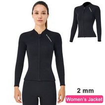 해녀복 수영 다이빙 서핑 다이빙 슈트 수트 후드다이빙 및 잠수복 탑 또는 바지 1.5mm 2mm 3mm 네오프, 02 2mm Women Jacket_02 S