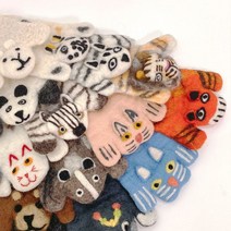 [응다팔아6279] 컵거치대 손뜨개 컵코스터 홈카페 컵받침홀더 우드컵받침 컵받침만들기, ★★옵션확인必 핸드메이드 펠트 동물 코스터 컵받침 14, ★★옵션확인必 스트라이프 타이거