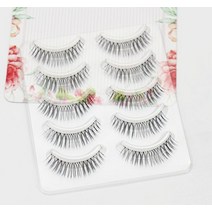 공연용속눈썹 착붙 아이돌 자석 자연스러운 인조 속눈썹 펌키트 yokpn 천연, 1 상자 5 쌍